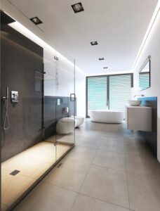 Cabinele de duș în băi de tip open space: funcționalitate și design